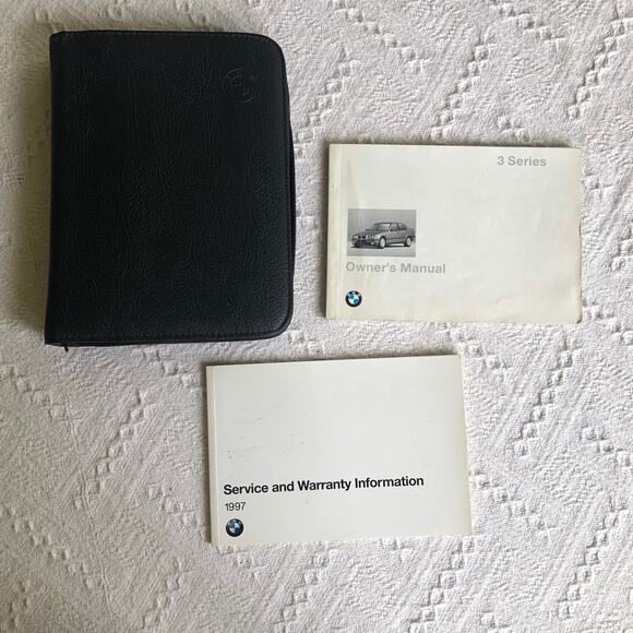1997 BMW 3 Series Owners Manual Original with Leather Case and Extras OEM - Picture 2 of 8